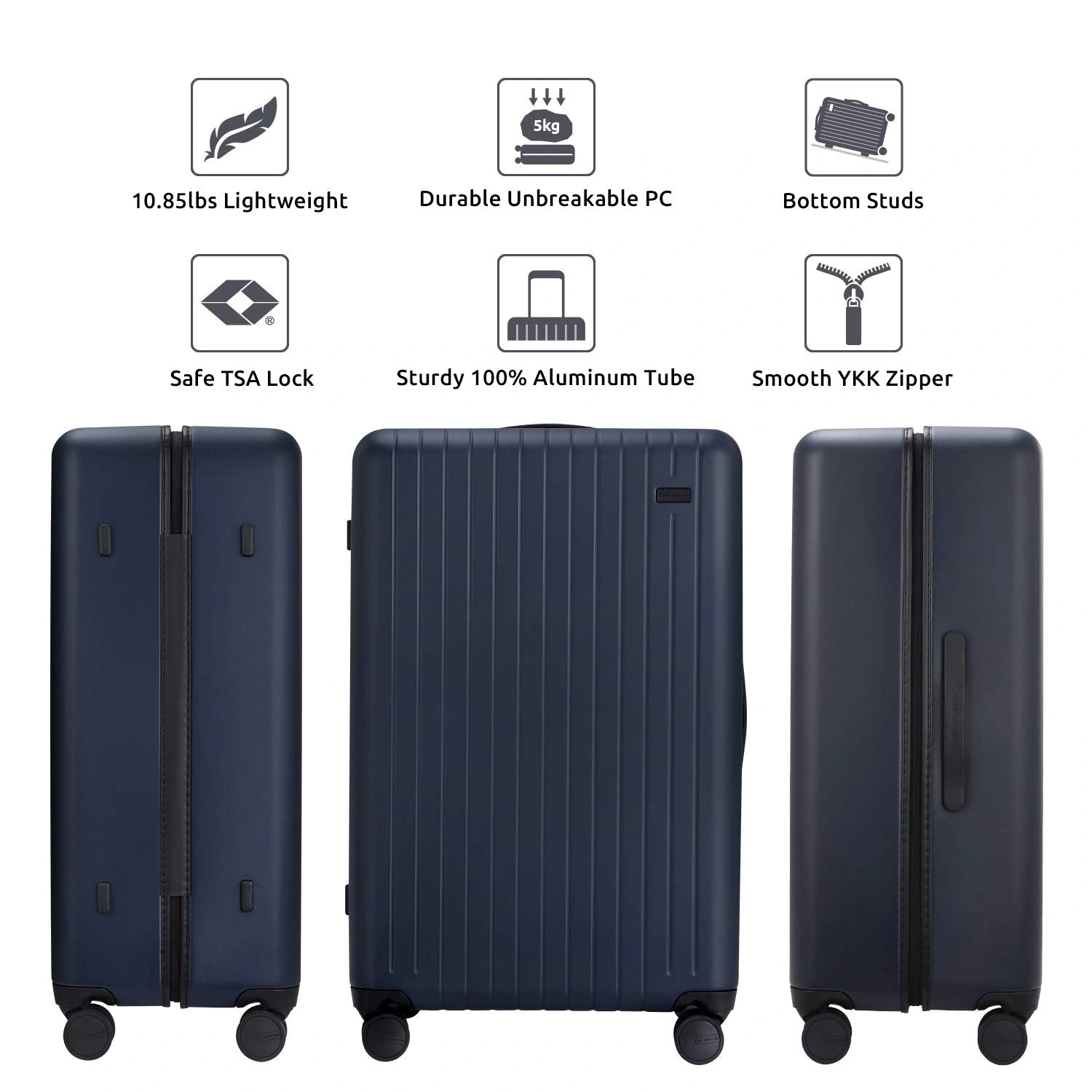 Skybound 24 26 Inch Blue Spinner Travel Suitcase