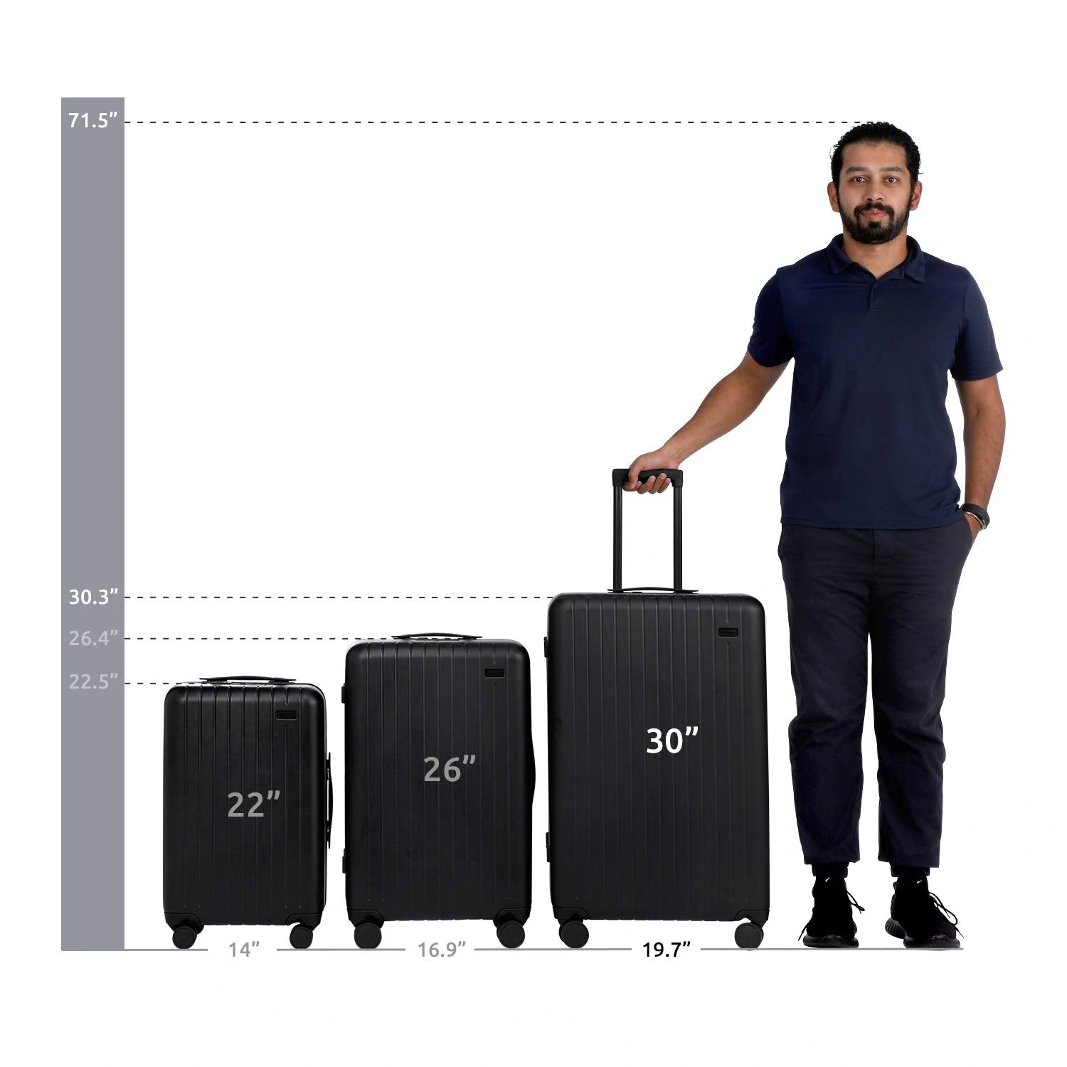 Stylish & Durable 30” Spinner Suitcase – Perfect Carry-On Black PC Case
